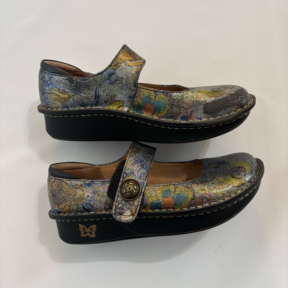 ALEGRIA Paloma Gypsy Rose Mary Jane Shoes 39 Multi-Colored EUC - Picture 3 of 11